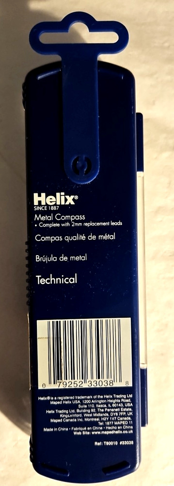 Helix Technical Compass Model 33038 Drafting Tool, NEW Sealed in Case