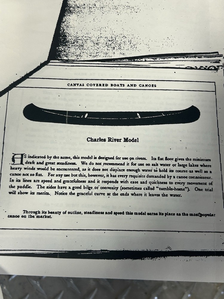 Charles River Model Canoe