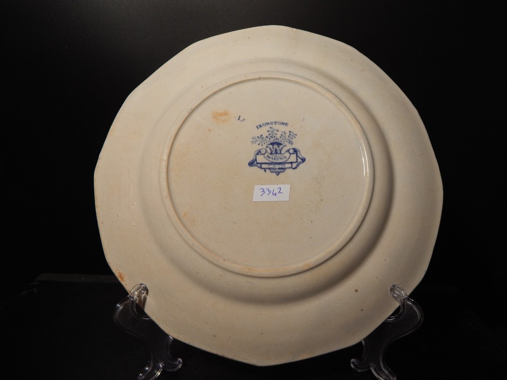 Antique 1830 Rare Ironstone Transferware Plate Marino Pattern E. & G. PHILLIPS