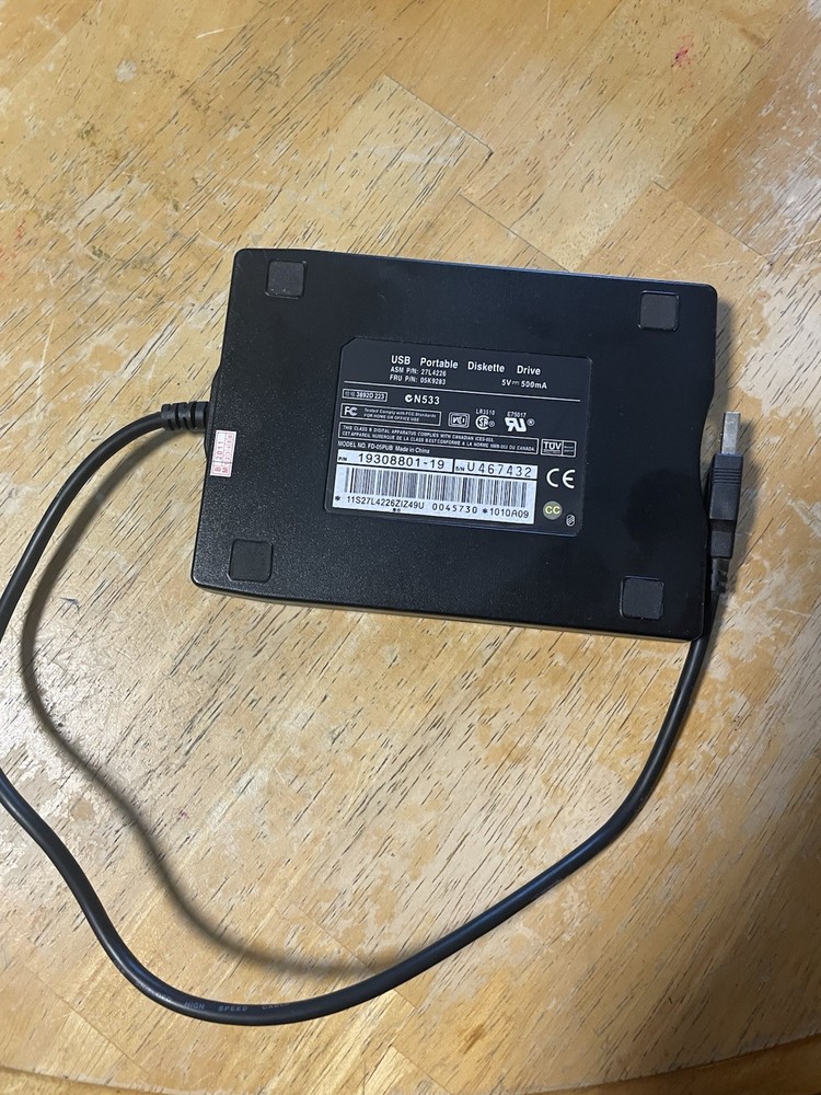 Sabrent USB Portable Diskette Drive FD-05PUB Untested