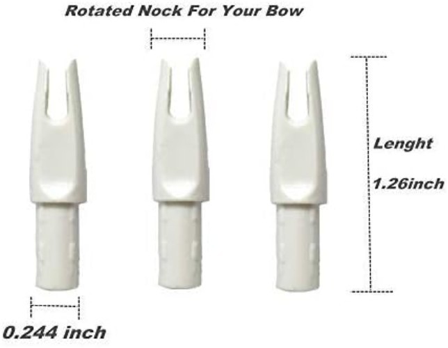 60-Pack Arrow Nocks | 0.246'' Inserts for Archery | Multicolor Selection