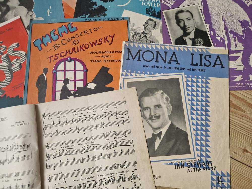 Bundle Of Vintage Sheet Music