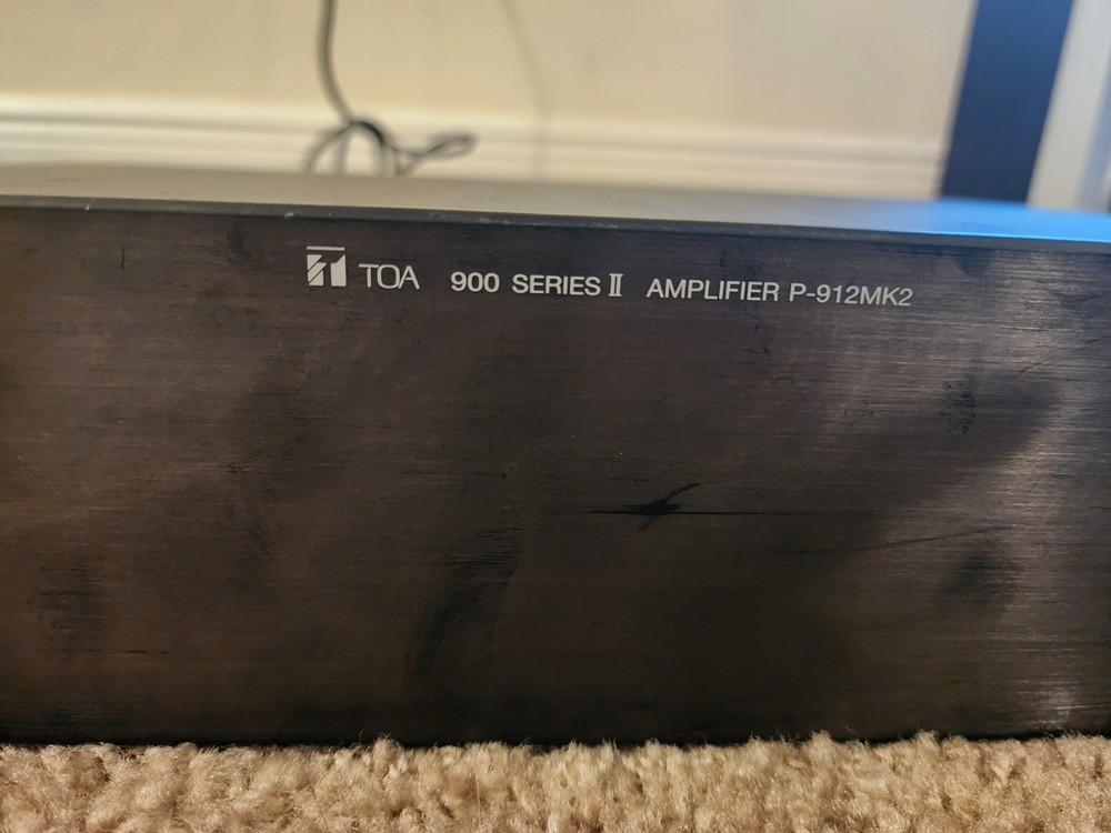 Toa Electronics P-912MK2 Amplifier 900 Series Tested Powers On