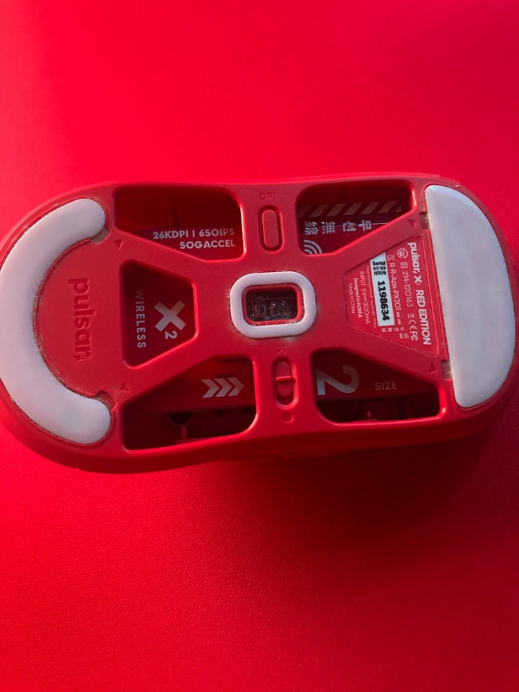 Pulsar X2 wireless gaming mouse red