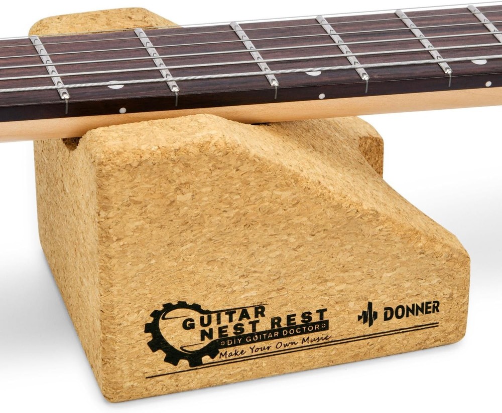 Donner Guitar Neck Rest Cradle, Bench Support Pillow for String...