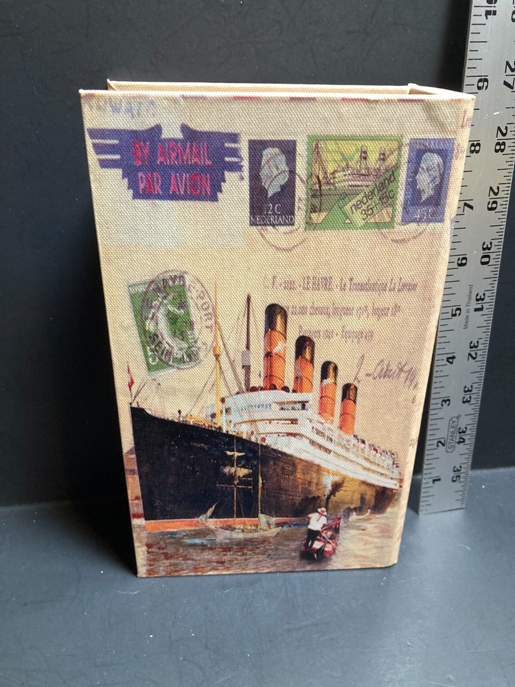 Ocean Liner Book Hidden Compartment Storage Box