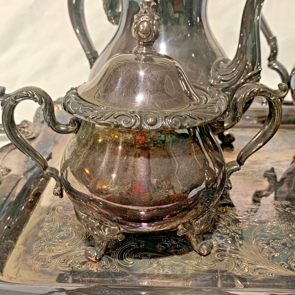 5 Piece Webster Wilcox Fine Quality Silverplate Rochelle Tea Set Silver Plate