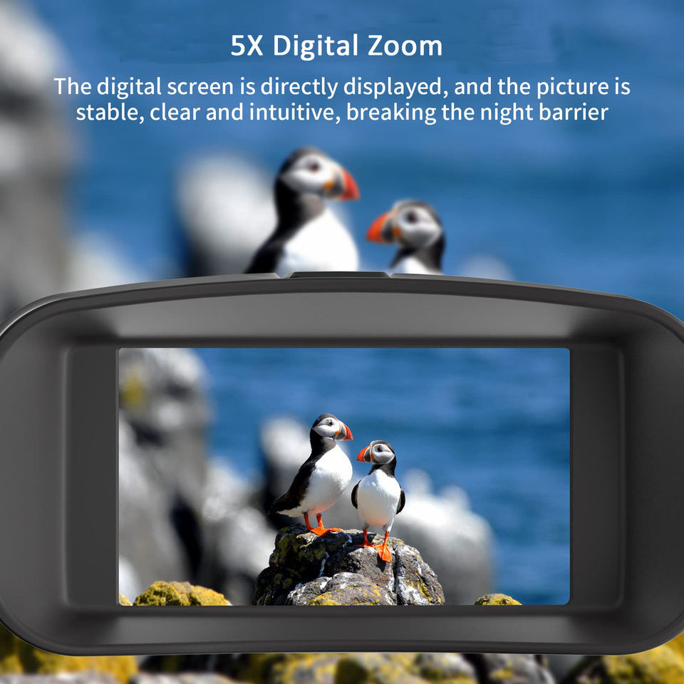 36MP 4K Digital Night Vision Goggles Binoculars For Total Darkness Surveillance