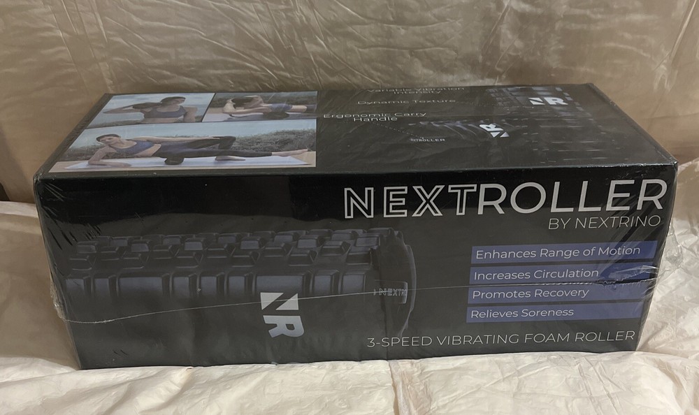Nextrino NextRoller 3-Speed Variable Vibration Intensity Massage Foam Roller NIB
