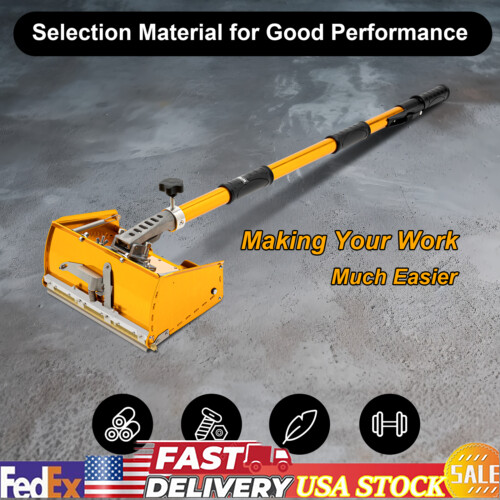 10" Drywall Taping Tools Flat Finishing Box Set w/ 40''-64'' Extendable Handle