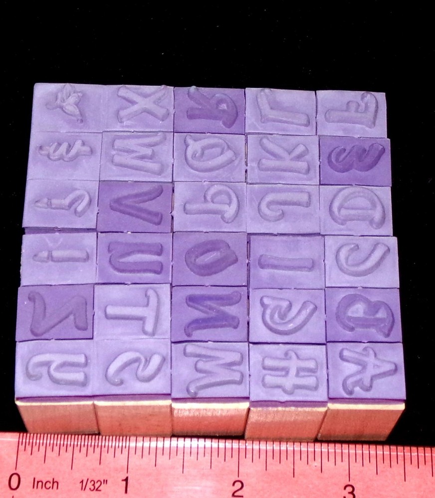 Alphabet Stamp Set Brush Pattern Alphabet Upper Case 30 Pcs by Image Tree