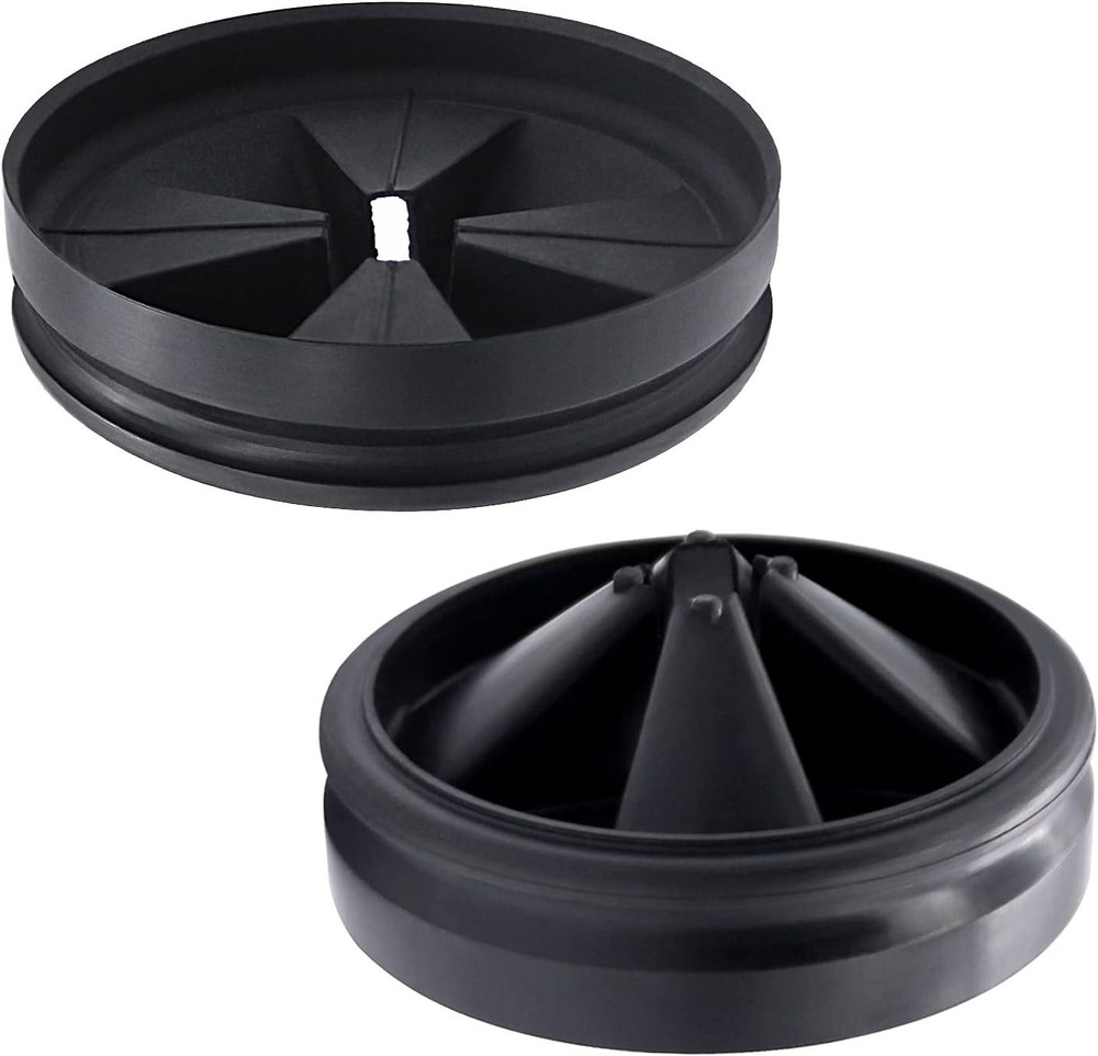 Removable Quiet Collar Drain Plug - Black 3 3/8" Garbage Disposal Splash Guards