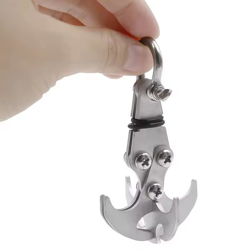 Gravity Grappling Stainless Steel Hook Claw Cross Survival Folding Hook