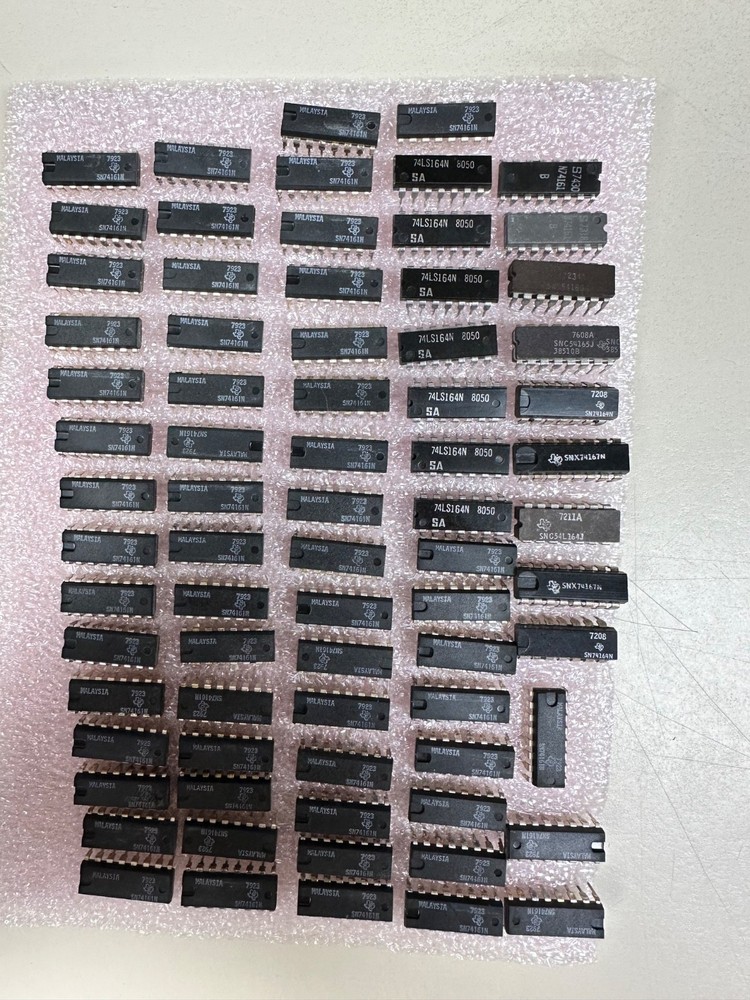 (74pc Lot) Vintage Logic ICs - SN74161N Binary Counters & 74LS164 - NOS Mixed