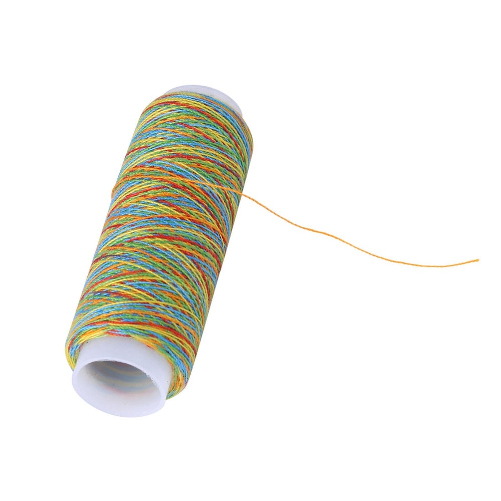 5pcs Multicolor Gradient Sewing Quilting Embroidery Thread Spools Garment