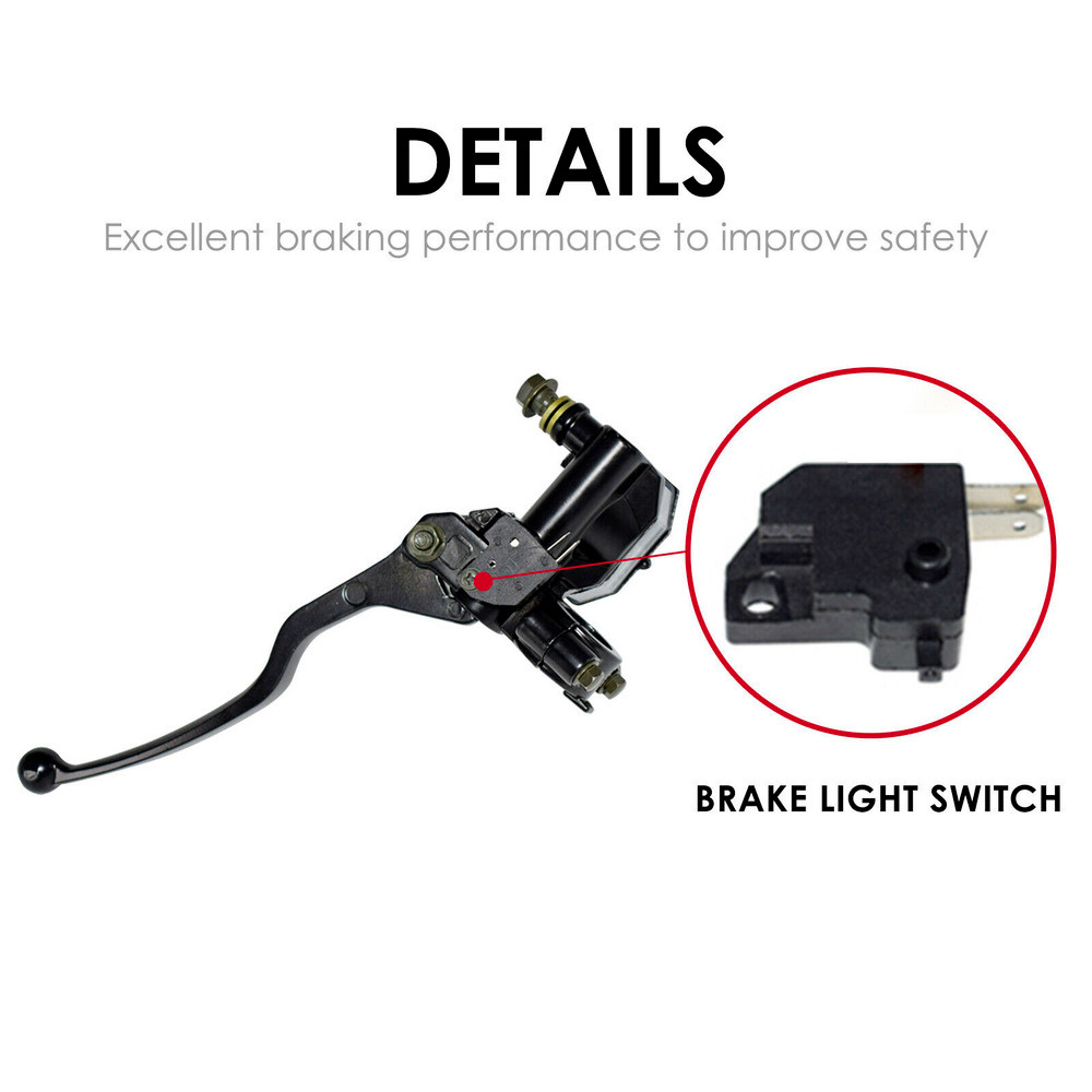 7/8" Motorcycle Right Brake Levers Master Cylinder Reservoir Lever M10 US