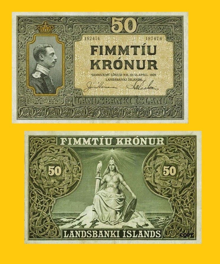 danmark 50 kroner 1928 / COPY