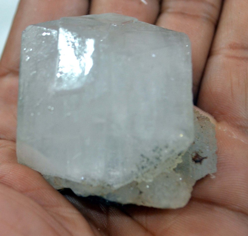 Apophyllite Crystal On Quartz BaseI-33