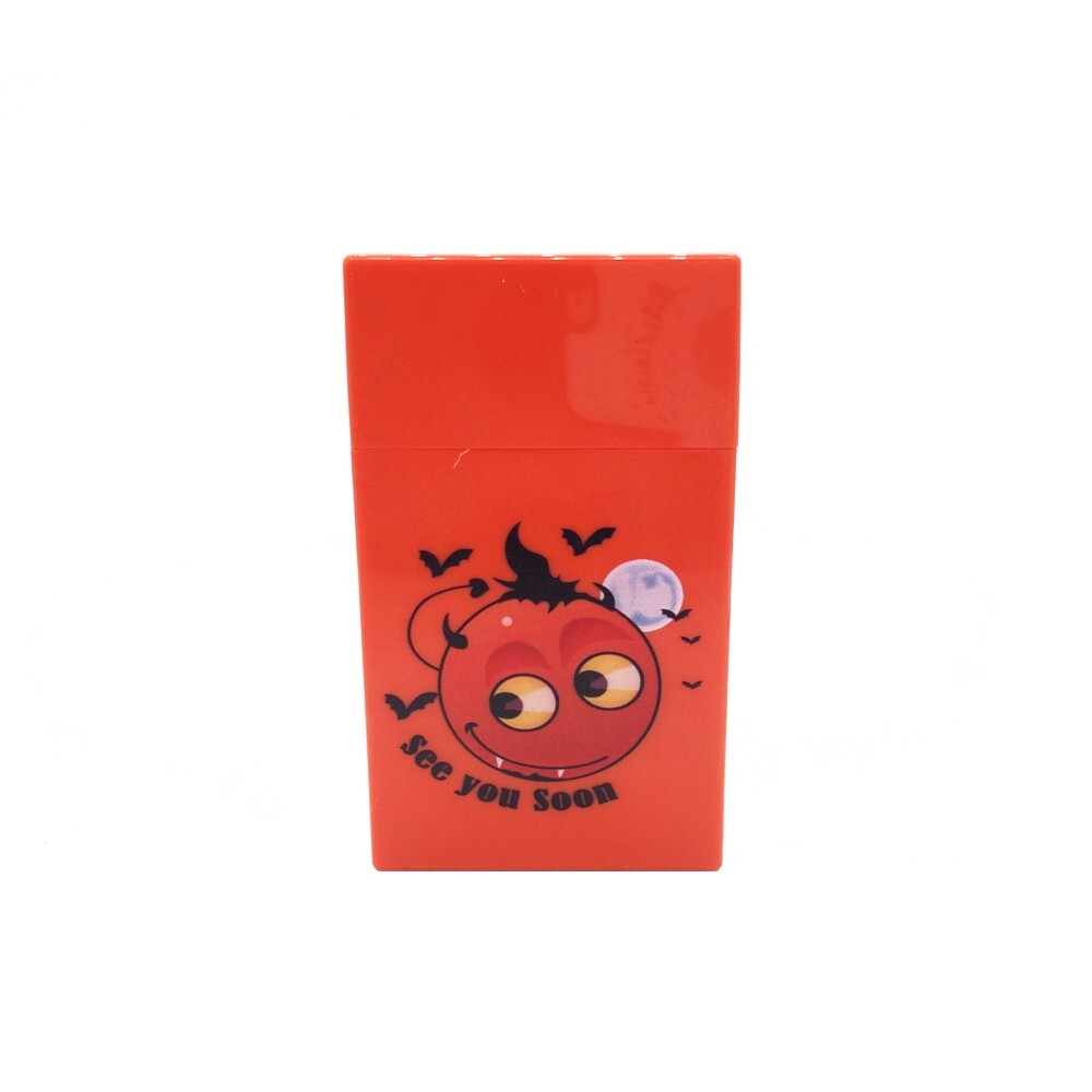 4 Pack King Size Push-to-Open Plastic Cigarette Case Devil Image