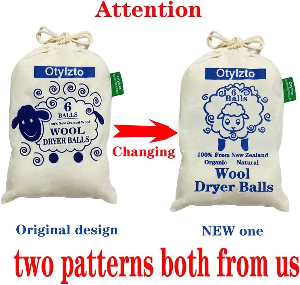 Natural Wool Dryer Balls 6 Pack Reusable