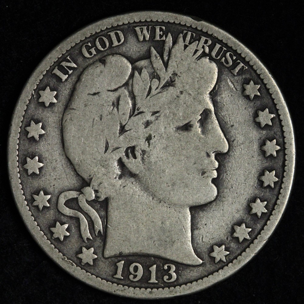 1913 Barber Silver Half Dollar FINE E360 UWYFL