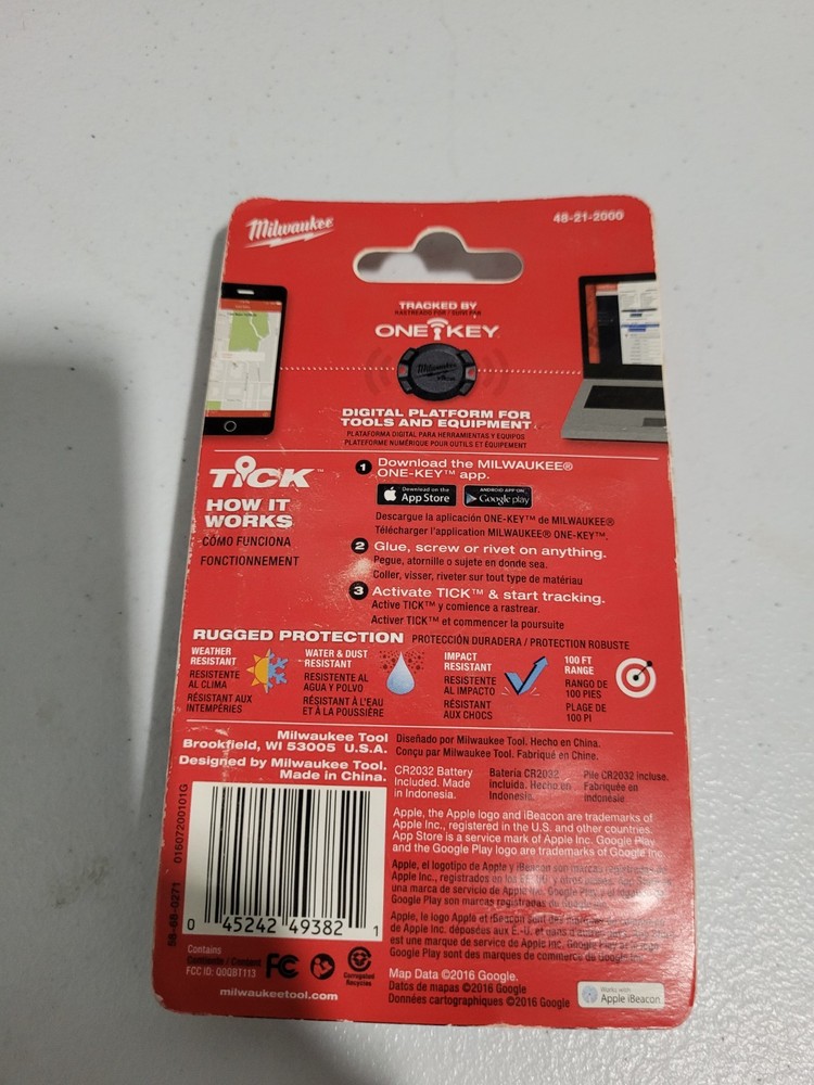 Milwalkee Tick Tool and Equipment Tracker #48-21-2000
