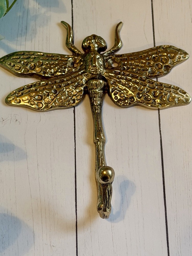 Solid Brass Dragonfly Wall Hook Decorative Dragon Fly Hooks Towel Robe Hooks