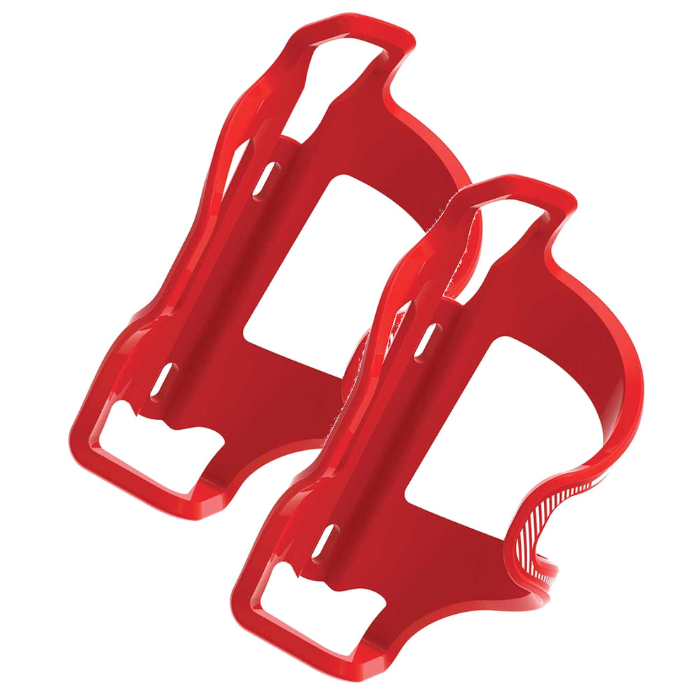 Lezyne Flow Side Load Bottle Cage Composite Lightweight Red for Compact Frames