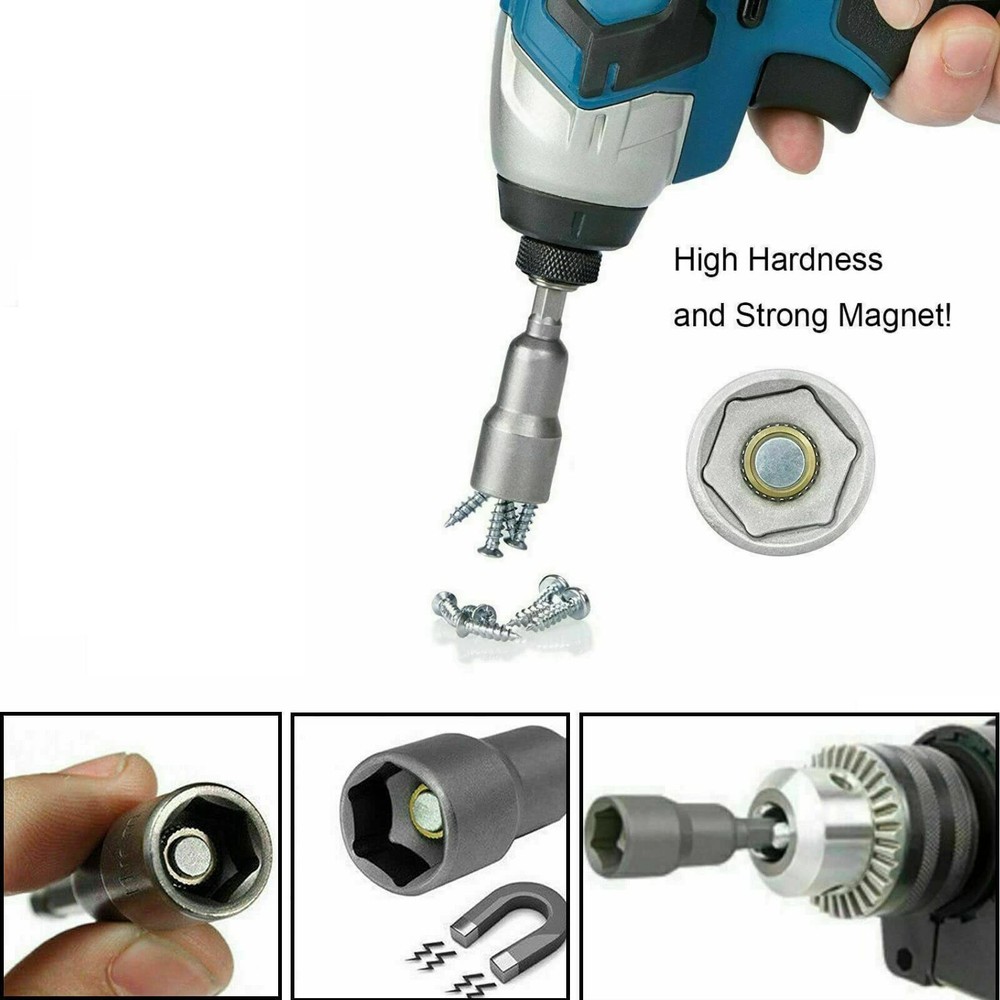 5/16" Nut Driver Drill Bit Set, 10 PCS Hex Magnetic Impact Nut Setter Socket ...