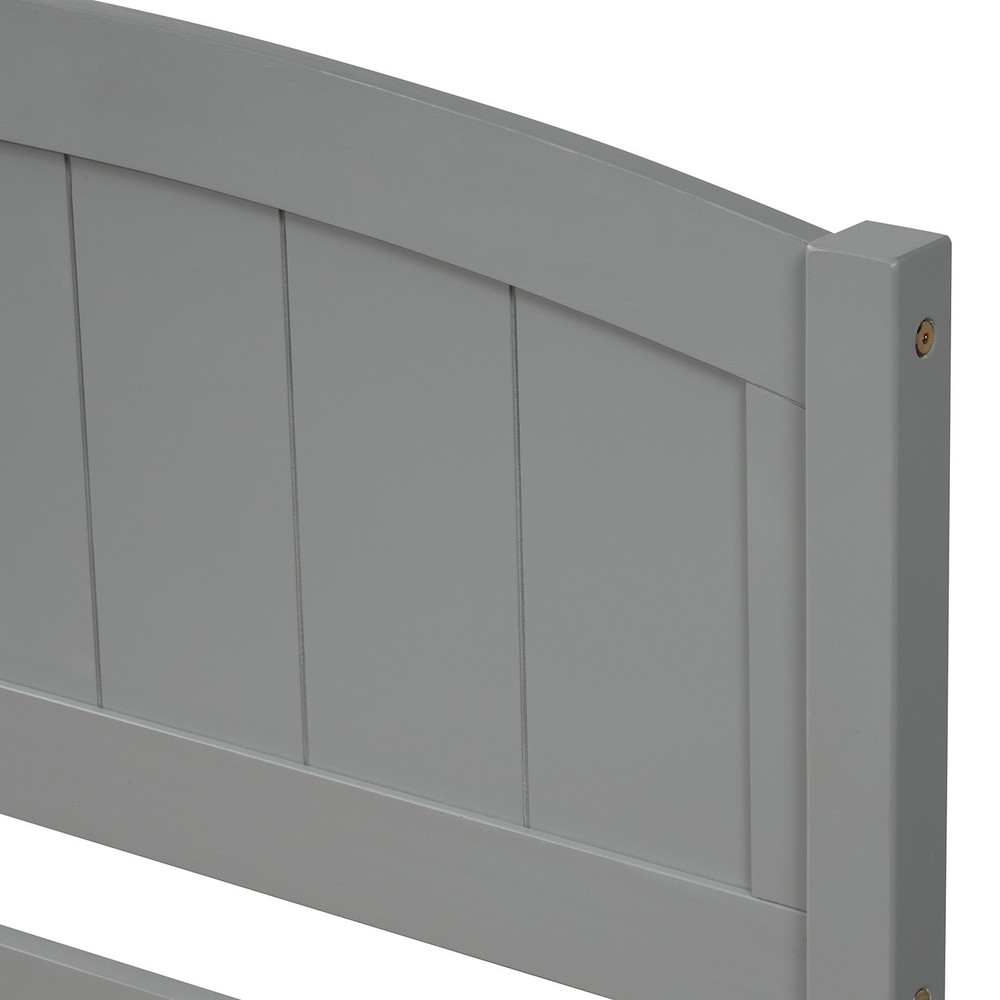 Twin size Platform Bed with Two Drawers Gray