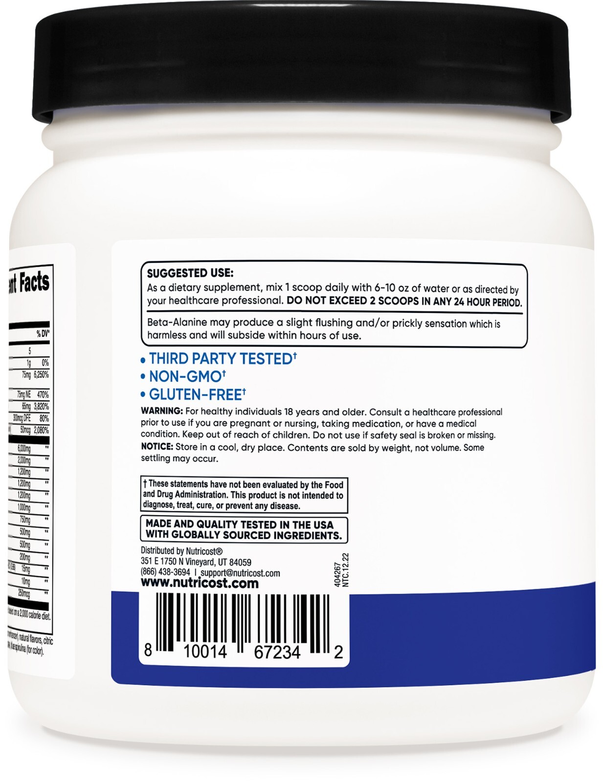 Nutricost Stim-Free Pre-Workout, 30 Servings (Blue Raspberry)