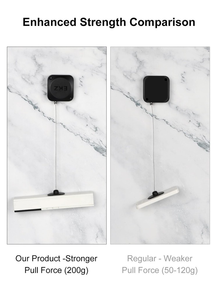 Retractable Remote Control Tether Lock: 7.5 ft Upgraded Pulling 2 Pcs, Black