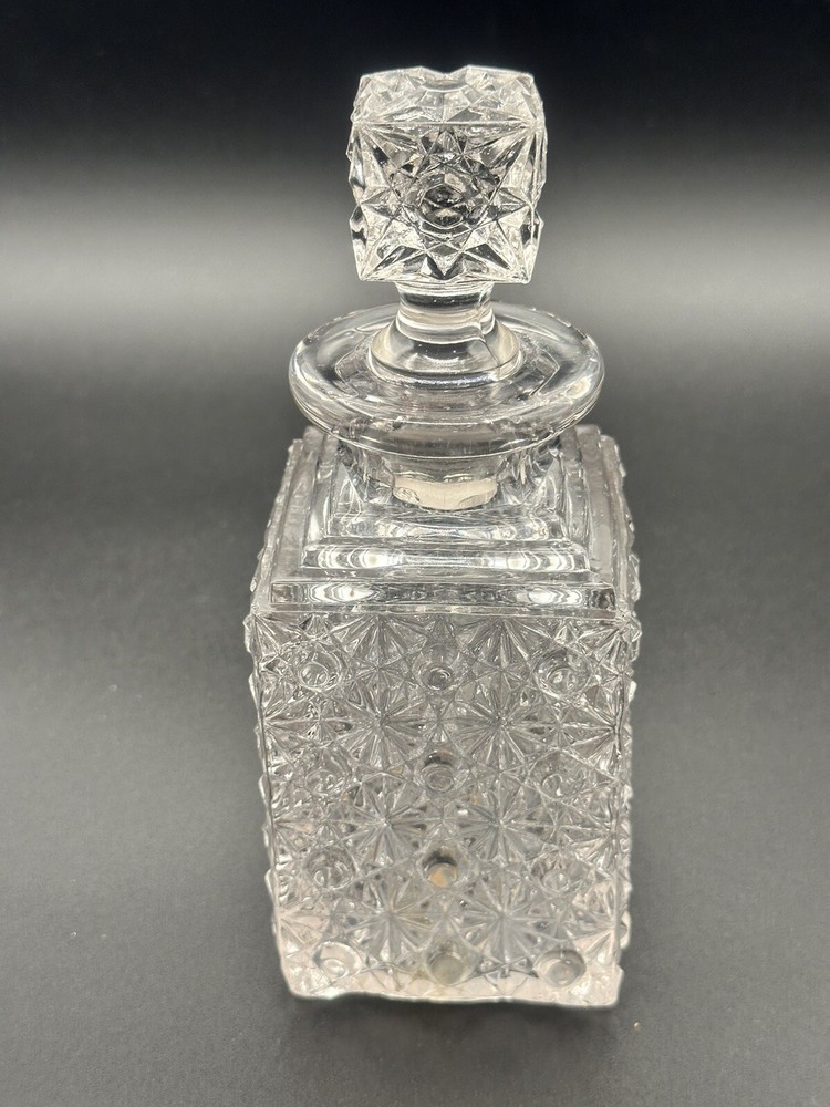 Daisy & Button Decanter Perfume EAPG 1880’s Slight Glow 10oz