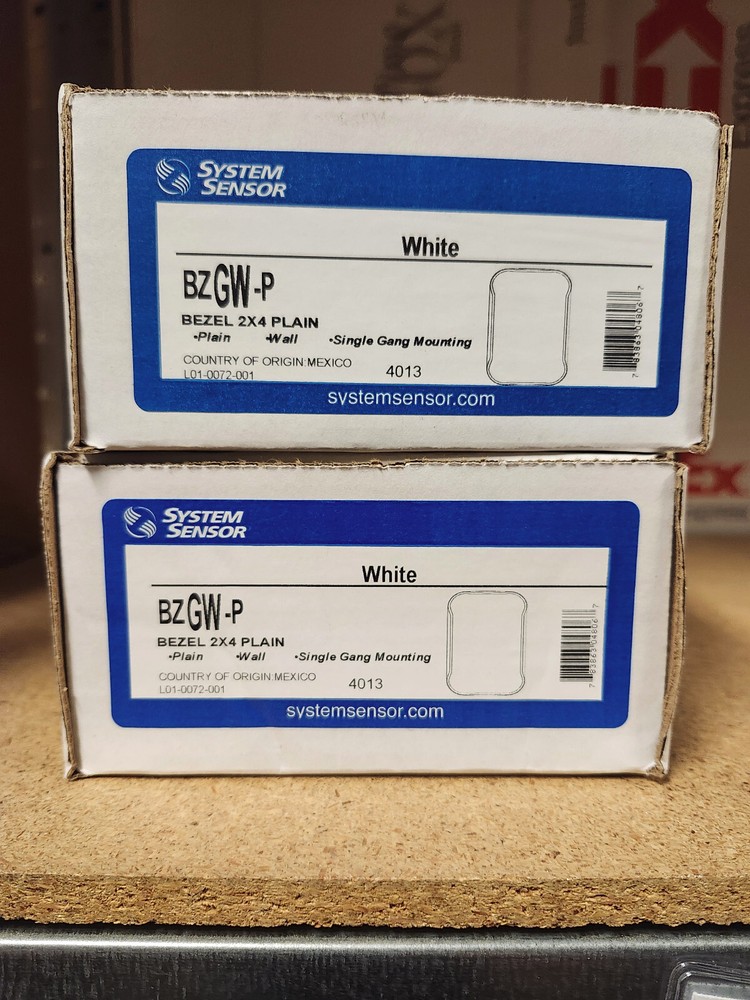 L-Series Wall White Bezel Kit, Compact, Plain No Label, System Sensor #BZGW-P