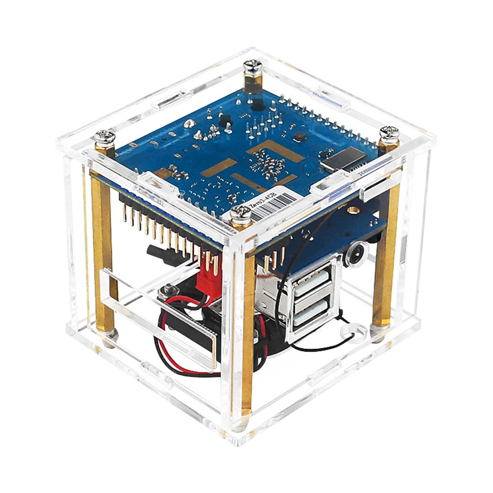 Acrylic Enclosure Clear Shell Case Part W/ Cooling Fan For Orange Pi Zero 3