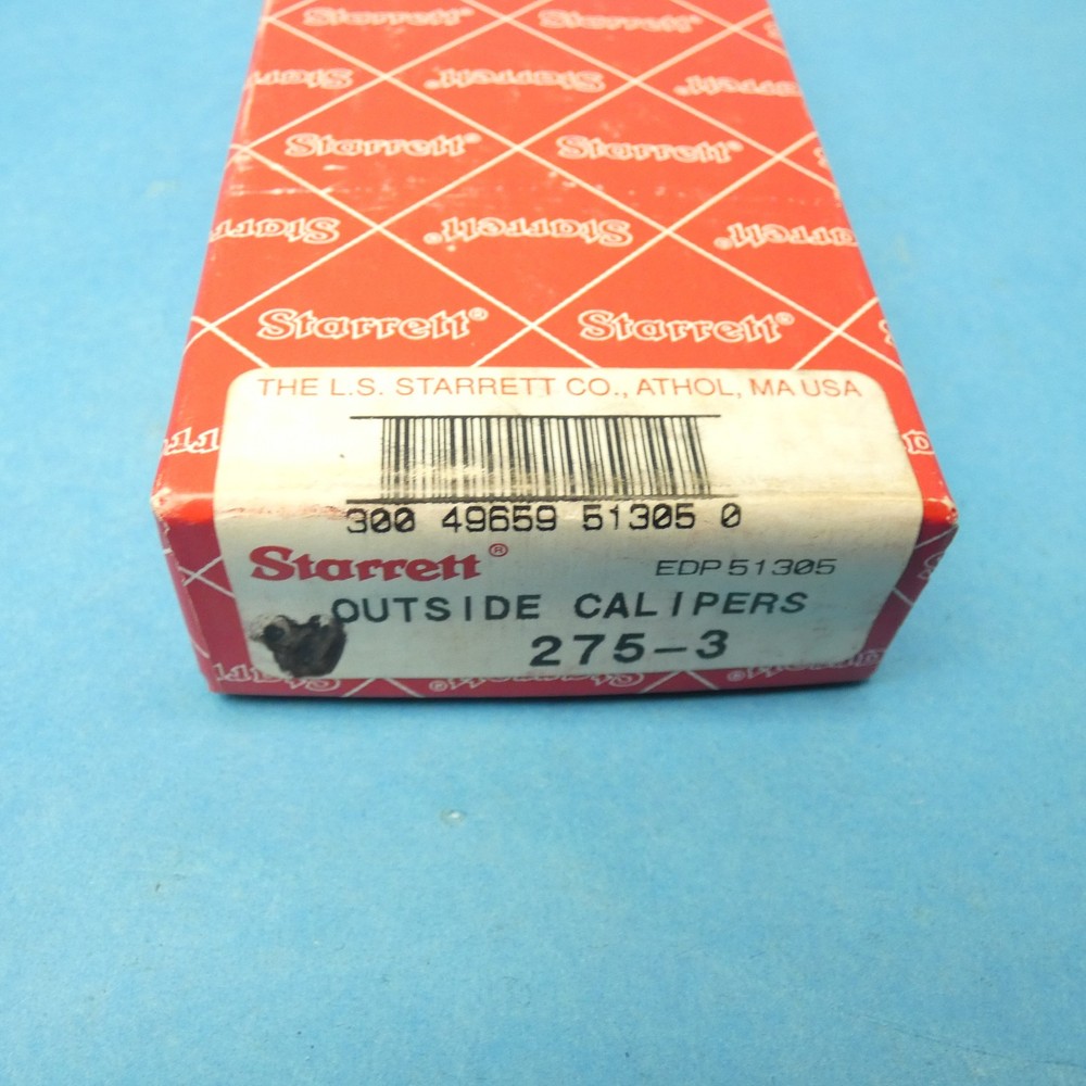 Starrett 275-3 Yankee Spring-Type 0-3" Outside Caliper Solid Nut Round Leg