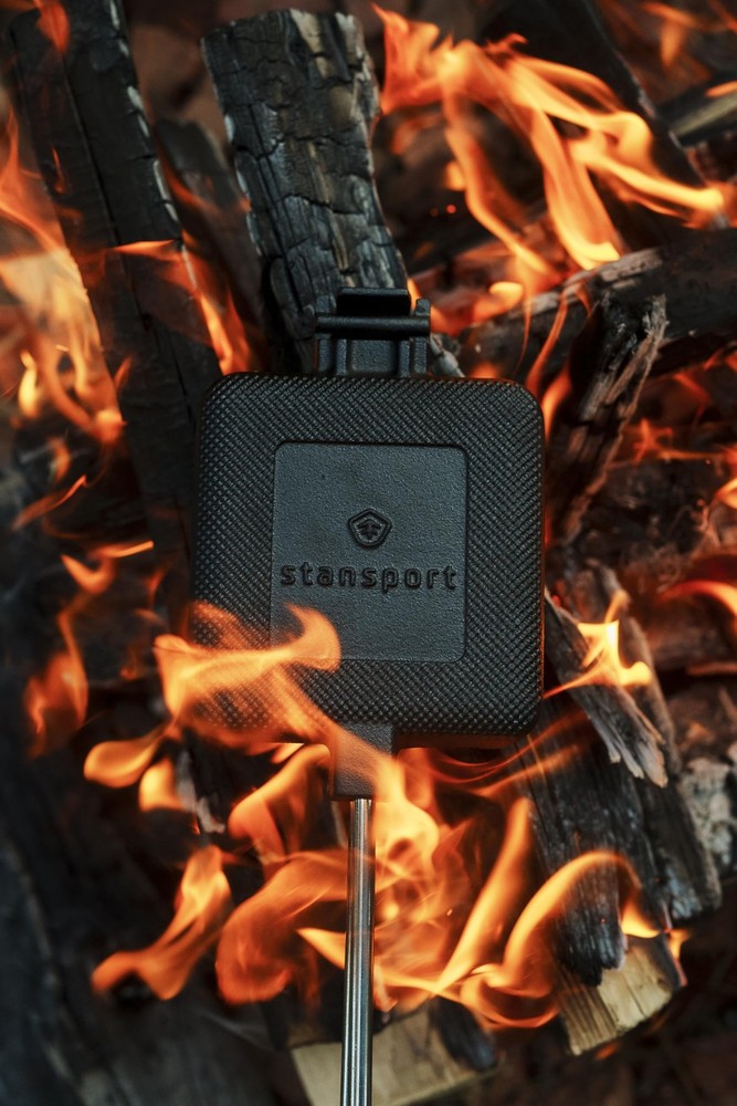 Stansport Cast Iron Square Pie Iron - Open Fire Cooker