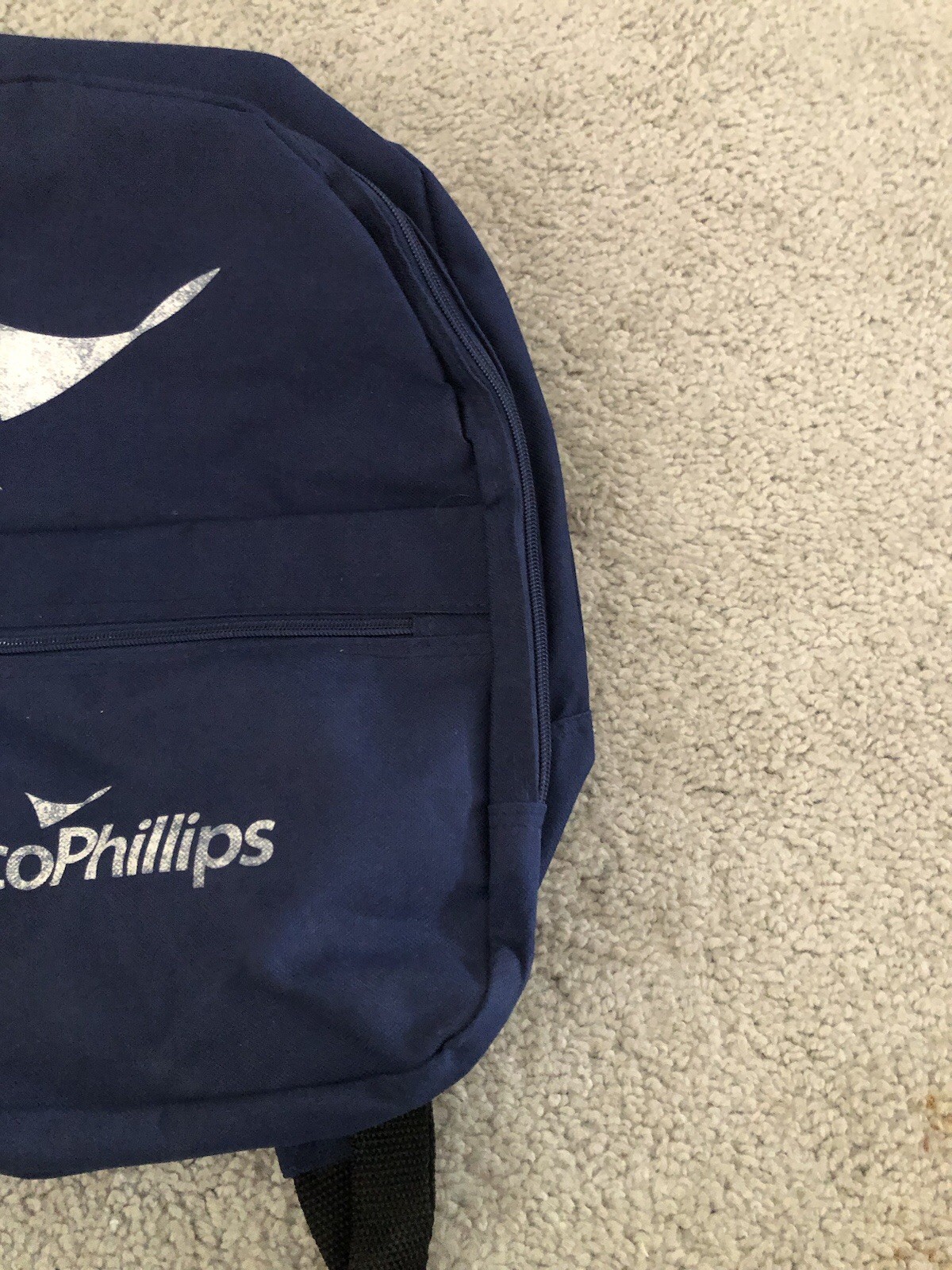 Vintage Conoco Phillips Employee Corporate Blue Backpack Oil & Gas Drilling Read