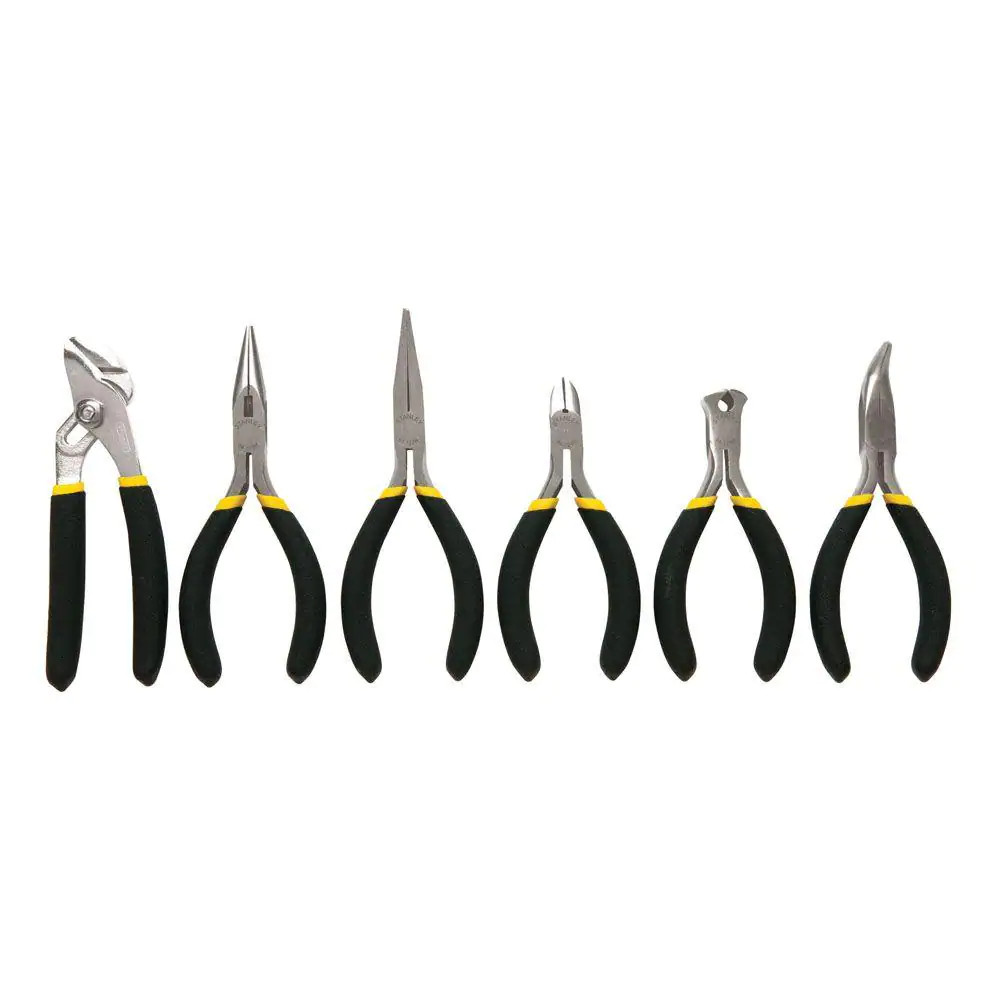 6-Piece Bi-Material Handle Mini Pliers Set
