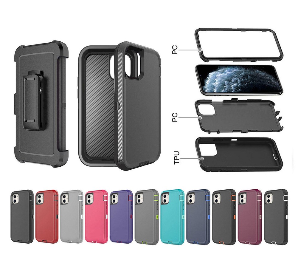 Shockproof Heavy Duty Hybrid Defender Rugged Case for iPhone 11