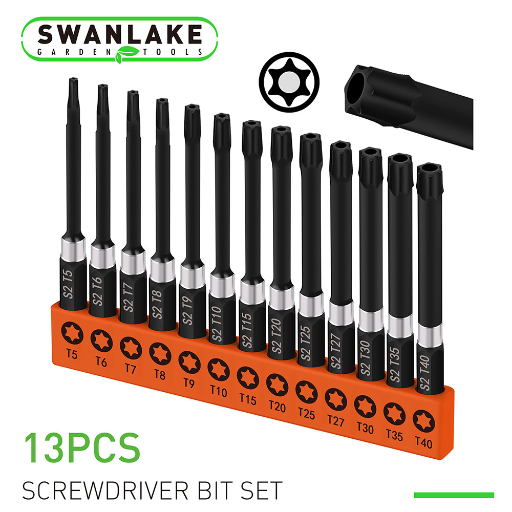 13PC Torx Bit Set Quick Change Security Tamper Proof Bits