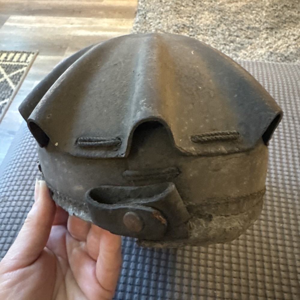 Antique Miner’s Helmet-Turtle Shell Style