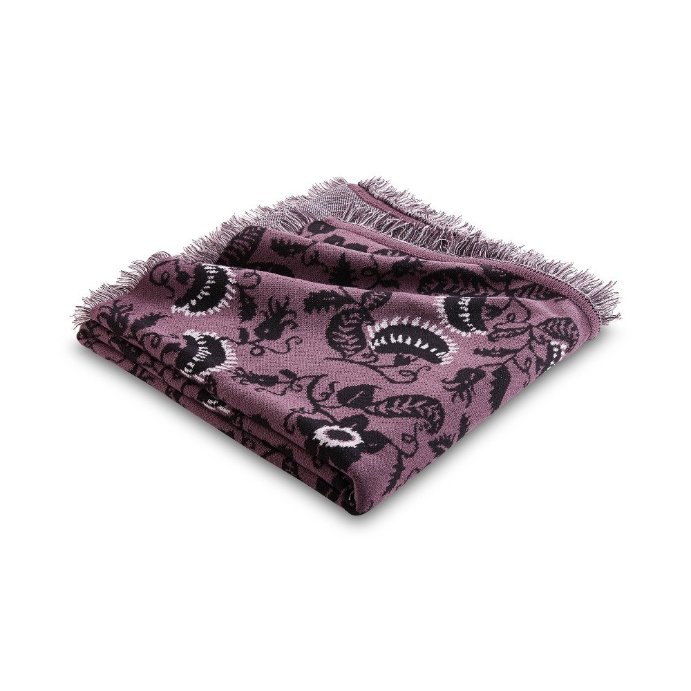 Halloween Soft Touch Multicolored Venus Flytrap Jacquard Knitted Tapestry Throw