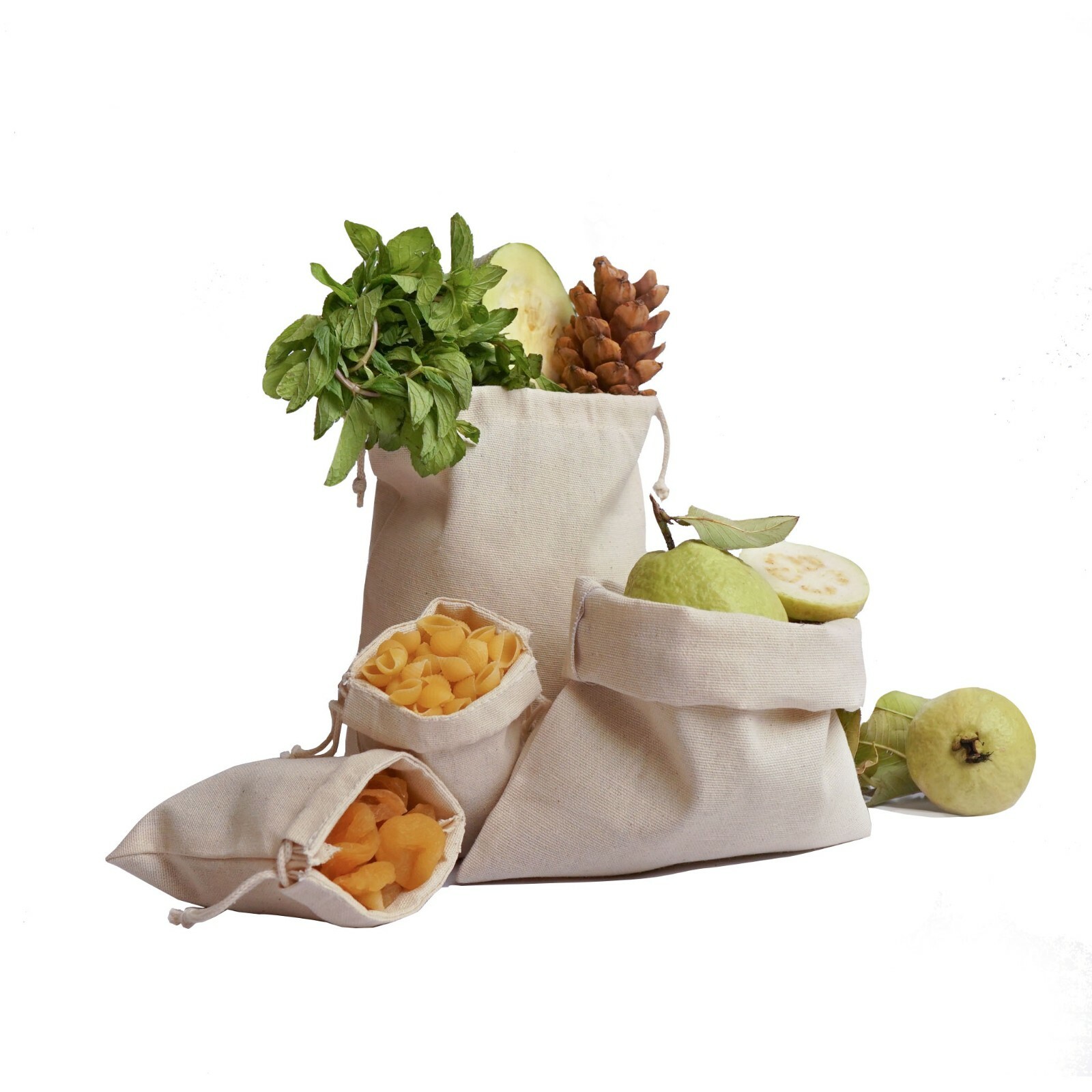 Biglotbags - Premium Canvas Cotton Double Drawstring Reusable Muslin Bags