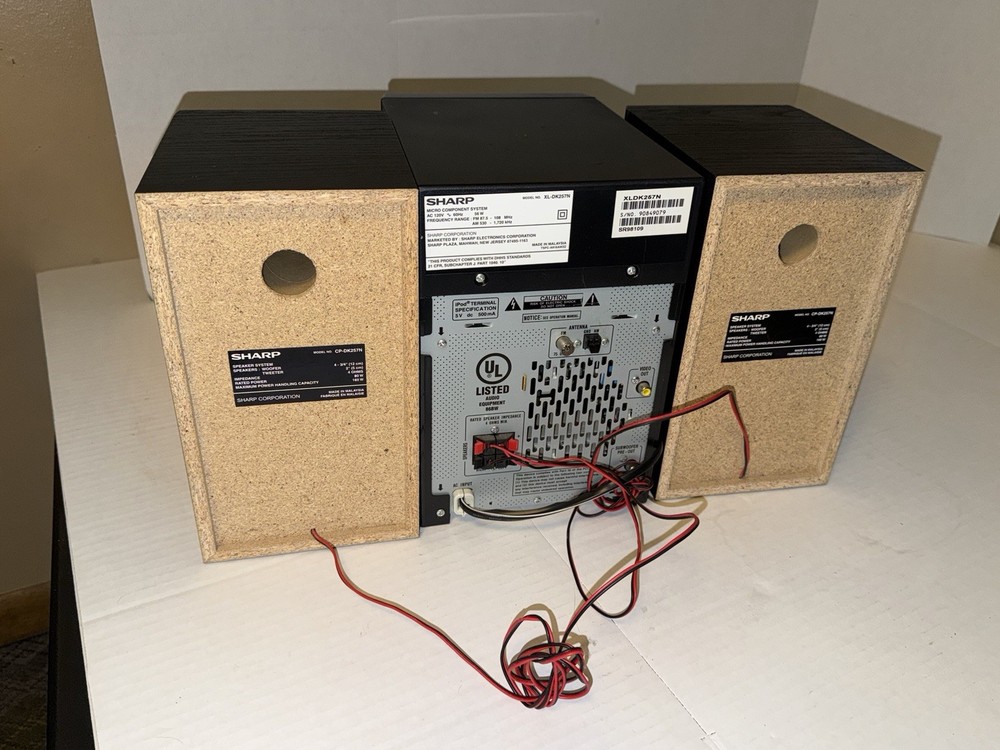 Sharp XL-DK257N Micro Component Stereo System iPod Dock CD & AM/FM Free Ship