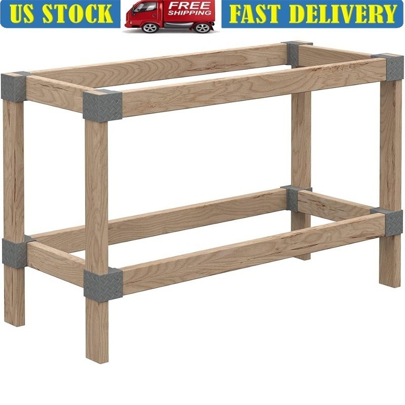Workbench Hardware Kit Plastic Brackets Easy Build Plans 90 Degree Cuts New