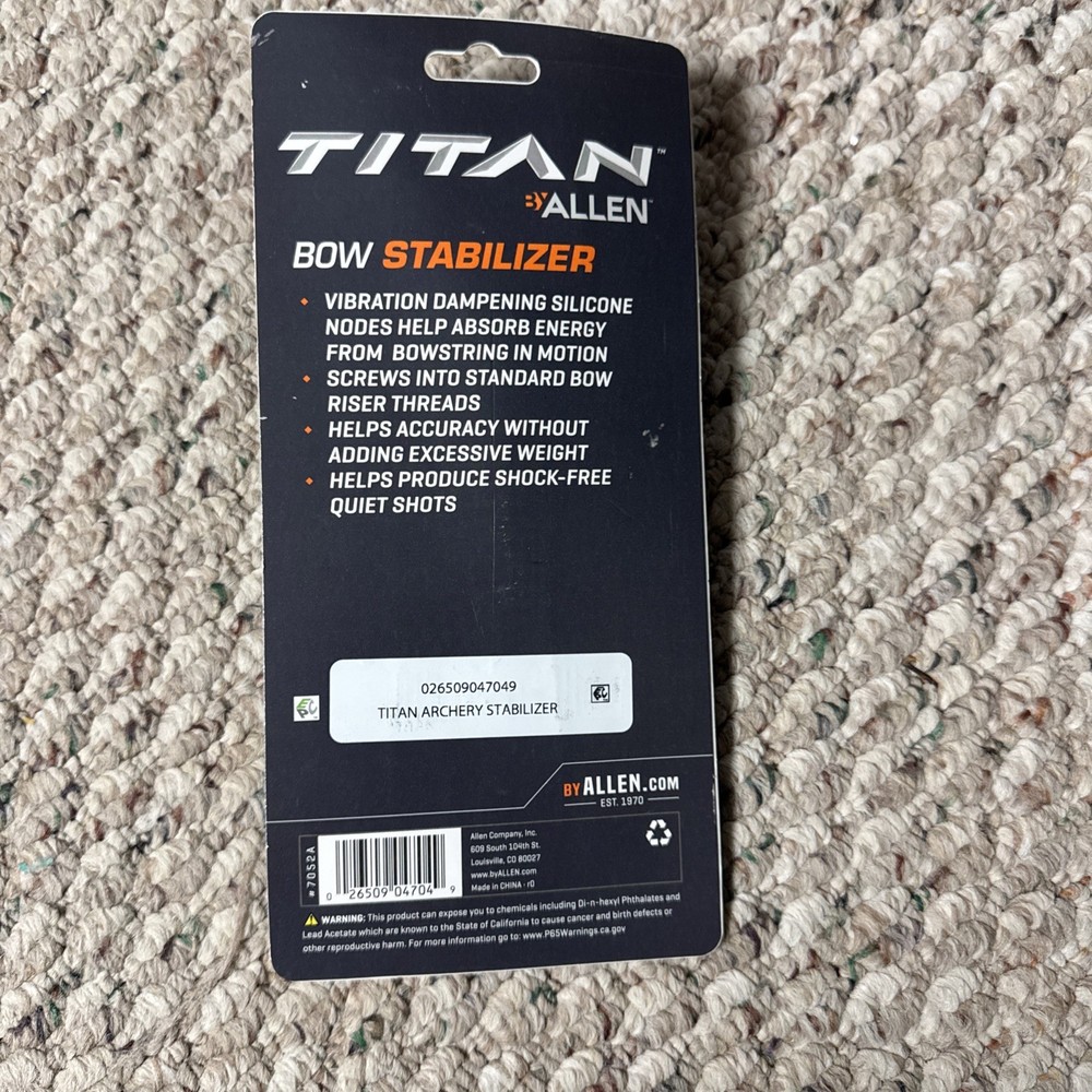 Titan Bow Stabilizer - Vibration Dampening Nodes - Helps Accuracy 1pc