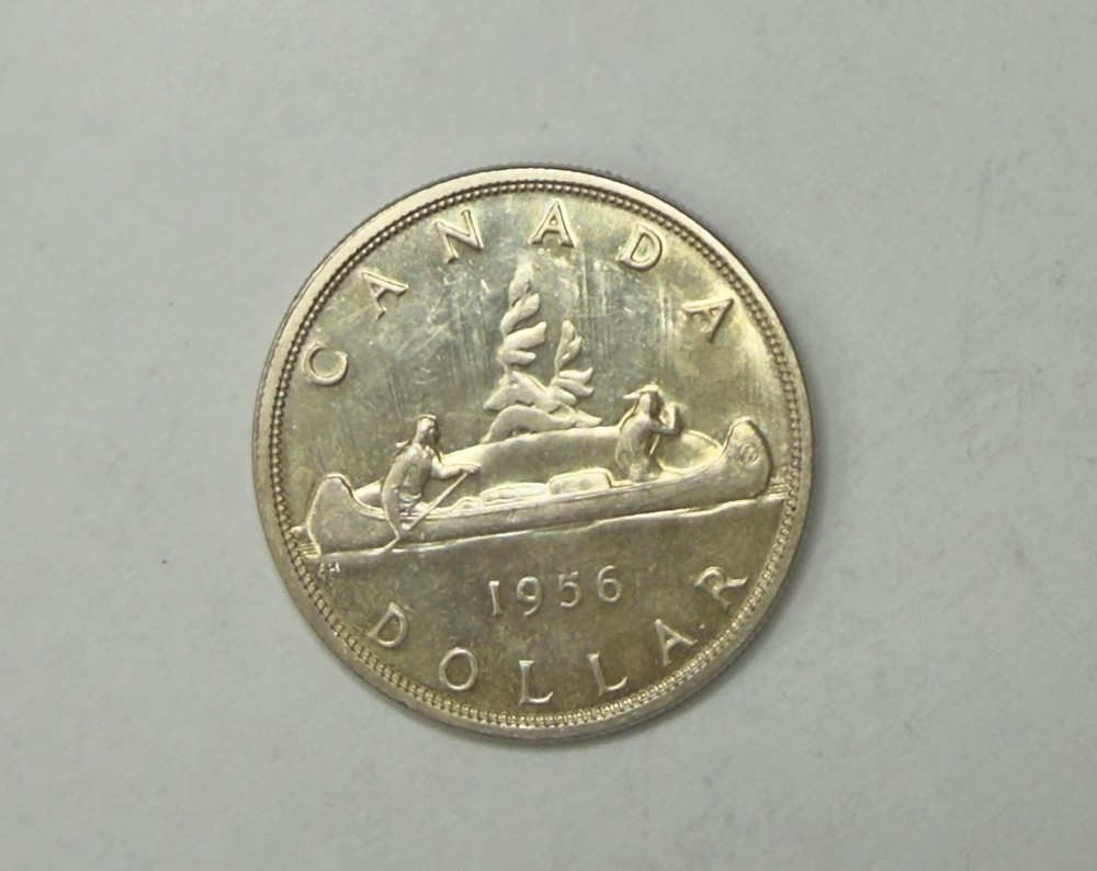 1956 Canada Dollar - 80% Silver - Voyageur