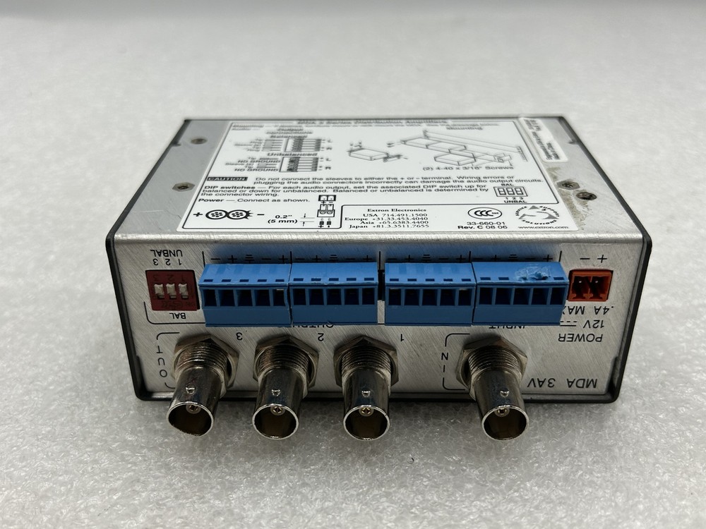 Extron MDA 3AV Versa Tools Distribution Amplifier No Power adapter