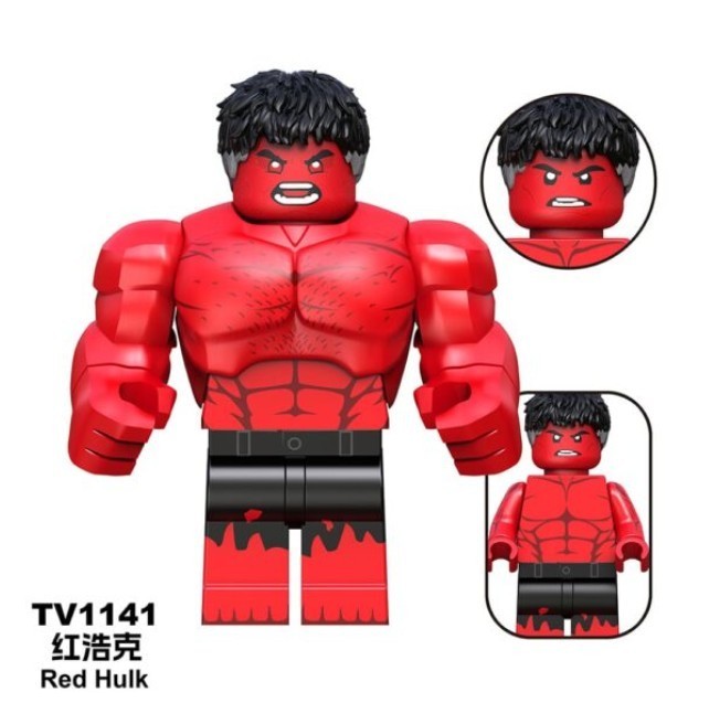 Custom Red Miniature Figure With Base, New/Mint